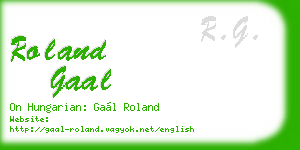 roland gaal business card