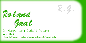 roland gaal business card